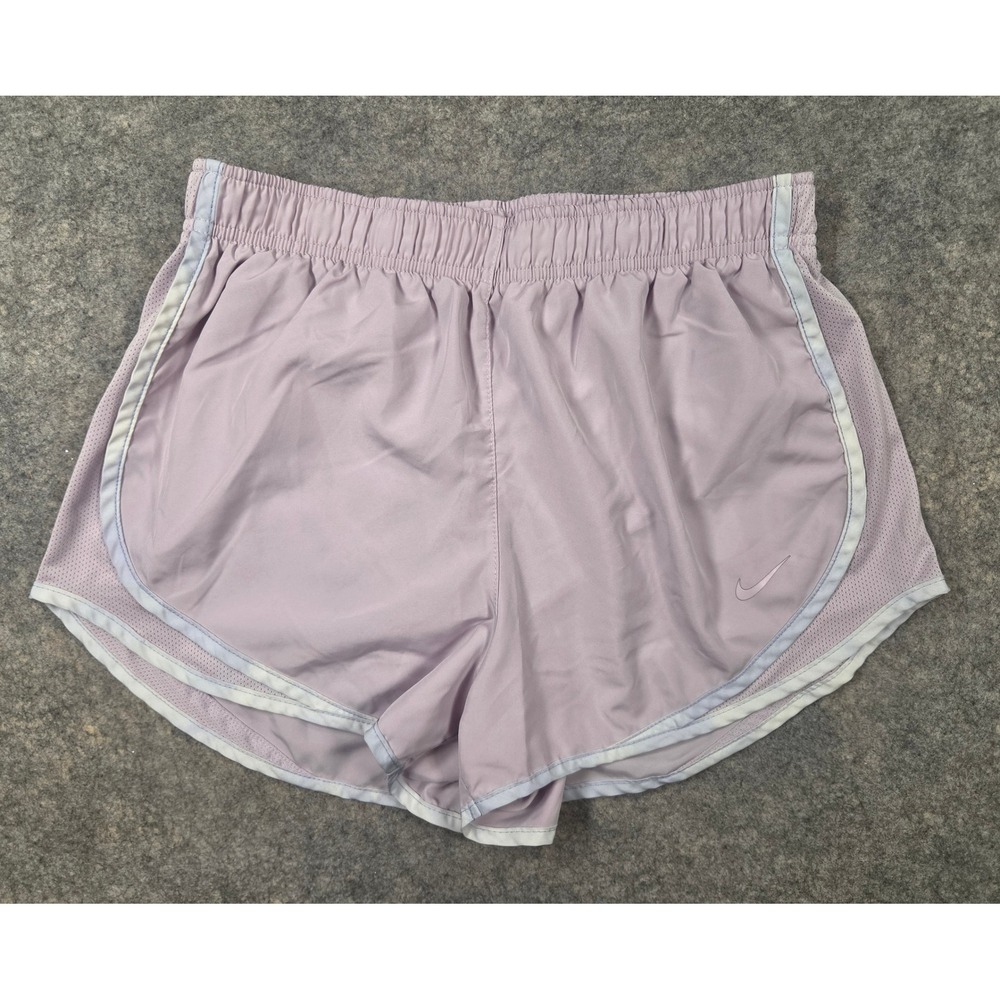Nike Dri-FIT Running Shorts Lavender Purple Mesh Panel Athletic Womens Medium